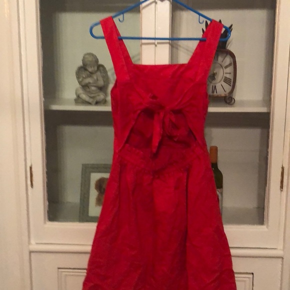 Linen red dress from J.Crew. - Picture 1 of 3